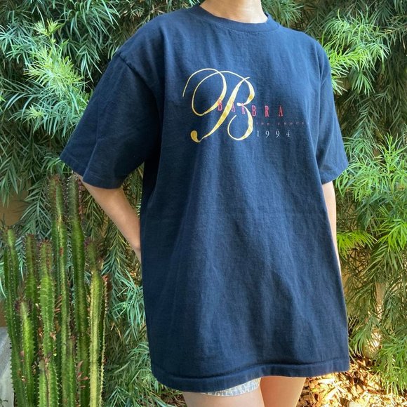 Barbara Streisand American Singer Black short sleeve crewneck concert T-shirt - Picture 2 of 4